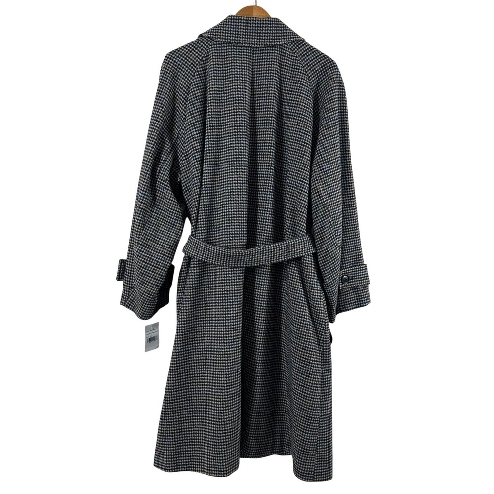 BCBGeneration Women's Peacoat Long Houndstooth Belted Wool Blend Size XXL‎ - Picture 4 of 16